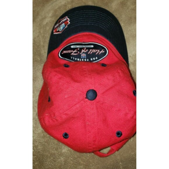 Reebok PRO FOOTBALL HALL OF FAME Canton Ohio  HAT Baseball Cap NFL RED W/BLUE - Picture 11 of 11